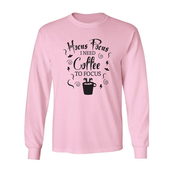 Hocus Pocus I Need Coffee Adult Long Sleeve T-shirt