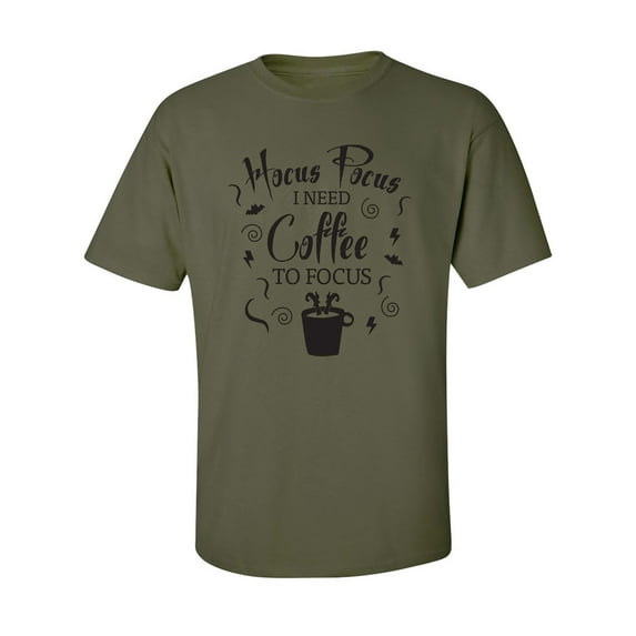 Hocus Pocus I Need Coffee Adult Short Sleeve T-shirt