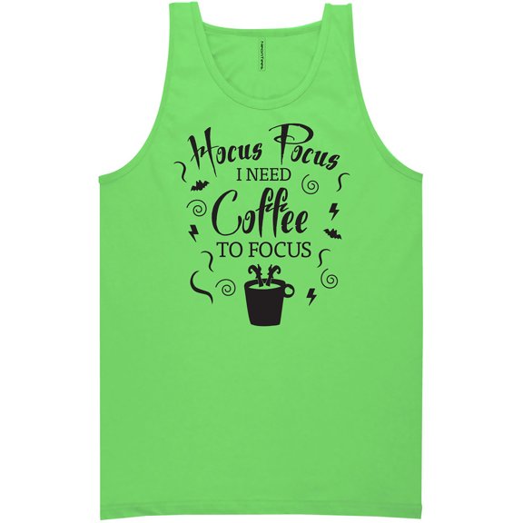 Hocus Pocus I Need Coffee Neon Tank Top