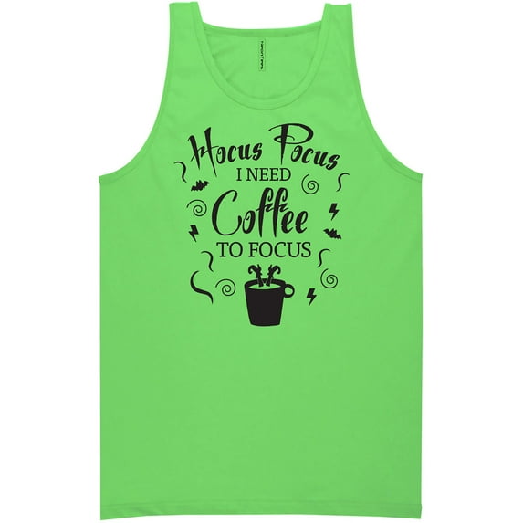 Hocus Pocus I Need Coffee Neon Tank Top