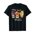 thumbnail image 1 of Hocus Pocus I Need Coffee To Focus Halloween Teacher Black T-Shirt Crew Neck Tee, 1 of 5