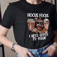 thumbnail image 1 of Hocus Pocus I Need Coffee To Focus Skull T-Shirt, Funny Halloween Teacher Shirt, Spooky Season Skull Tee, Fall Shirt, 1 of 5