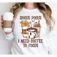 thumbnail image 1 of Hocus Pocus I Need Coffee To Focus Sweatshirt, Sweatshirt, Sanderson Sisters Sweatshirt Tshirt All Size S-5XL, 1 of 5
