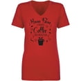 thumbnail image 1 of Hocus Pocus I Need Coffee Womens V-Neck T-Shirt, 1 of 2