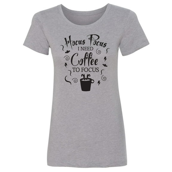 Hocus Pocus I Need Coffee Womens crewneck tee