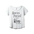 thumbnail image 1 of Hocus Pocus I Need Wine To Focus Women's Fashion Slouchy Dolman T-Shirt Tee Heather White Large, 1 of 3