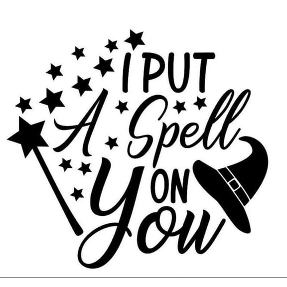 Hocus Pocus I Put A Spell on You 6 Inch Vinyl Car Decal Movie Sticker for Truck, Car, Tumbler, Cup, Laptop, Decor, Locker, Table, Window