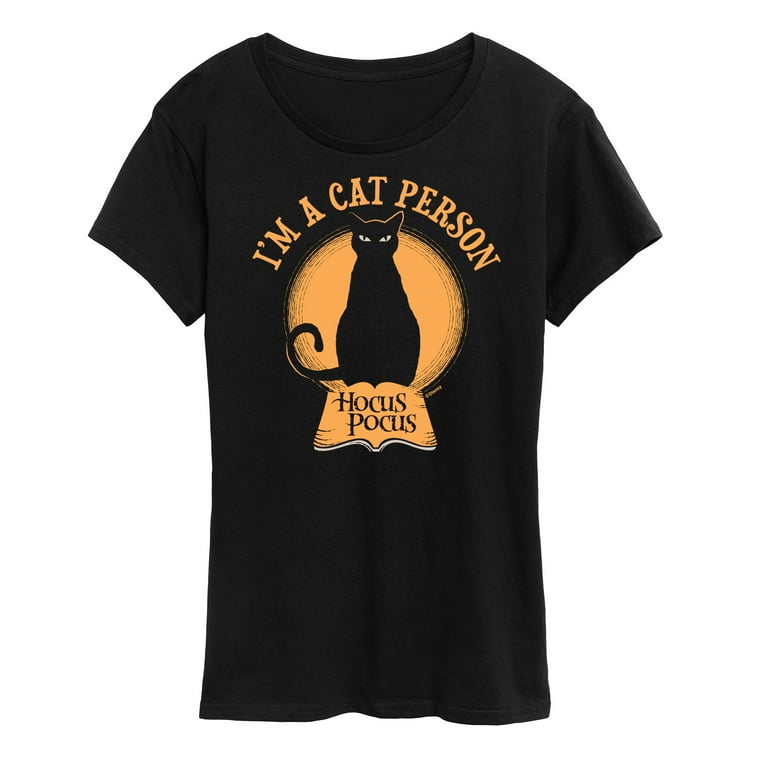 Hocus Pocus I m a Cat Person Women s Short Sleeve Graphic T Shirt