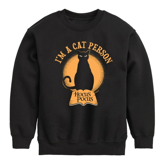Hocus Pocus - I'm a Cat Person - Youth Crewneck Fleece Sweatshirt