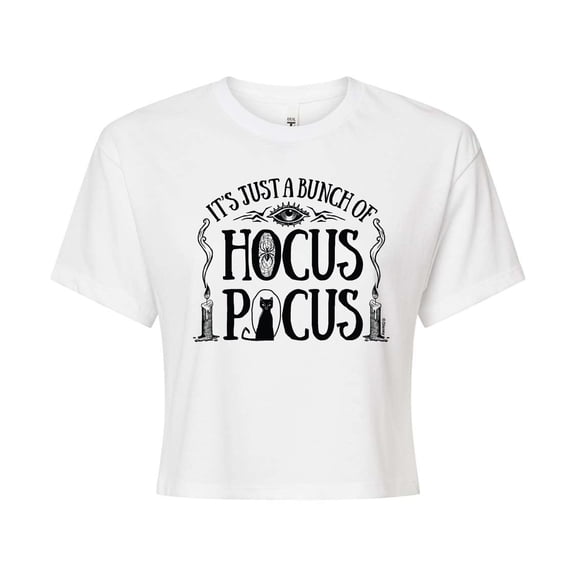 Hocus Pocus - Just a Bunch of Hocus Pocus - Juniors Cropped Cotton Blend T-Shirt