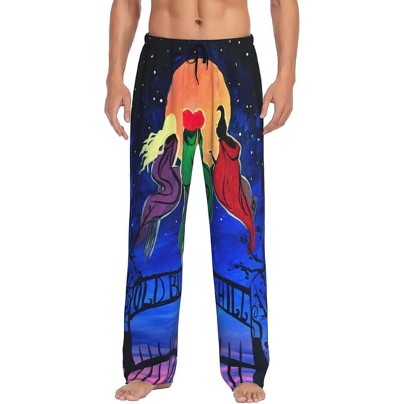 Hocus Pocus Men's Pajama Pant Soft Comfy Lounge Pj Bottoms Loose Elastic Waistband Adult Sleep Pants with Pockets Drawstring