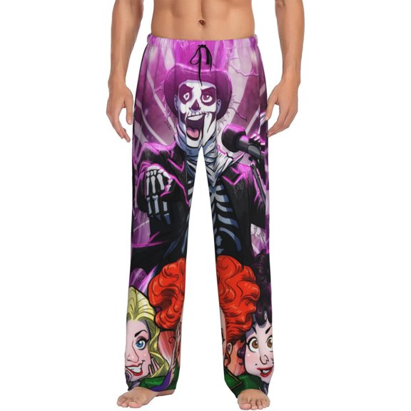 Hocus Pocus Men's Pajama Pant Soft Comfy Lounge Pj Bottoms Loose Elastic Waistband Adult Sleep Pants with Pockets Drawstring