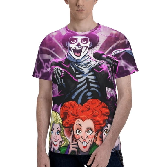 Hocus Pocus Men's T Shirts Cartoon Graphic Short Sleeve Tees Novelty Casual Unisex Adults Tee Shirt Tops