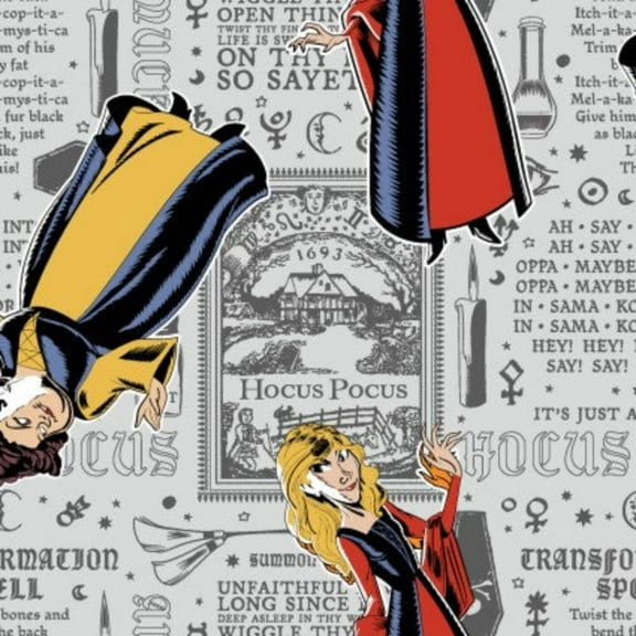 Hocus Pocus Newsprint Cotton Fabric