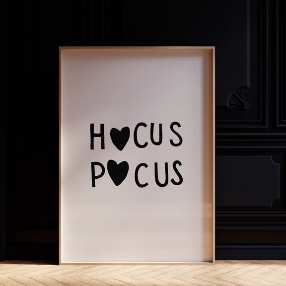 Hocus Pocus Print Trendy Wall Art Witch Poster Heart Typography Print Cute Quote Poster 1 Print Wall Art, Modern Wall Decor, 24x36 UNFRAMED