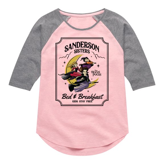 Hocus Pocus - Sanderson Bed Breakfast Sign - Toddler And Youth Girls Raglan Graphic T-Shirt