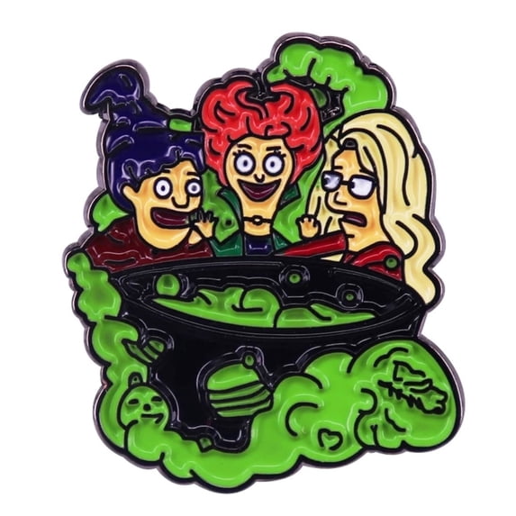 Hocus Pocus Sanderson Sisters 1.25" Tall Enamel Metal Pin