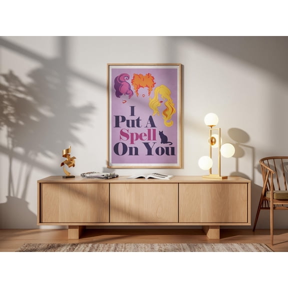 Hocus Pocus Sanderson Sisters Magic Spell Typography Retro Poster , Poster Print Only