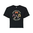 thumbnail image 1 of Hocus Pocus - Sistas Stick Together - Juniors Cropped Cotton Blend T-Shirt, 1 of 5