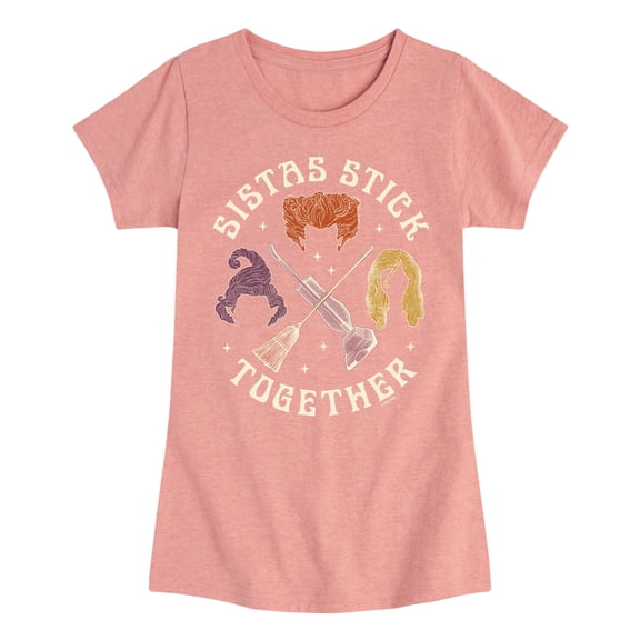Hocus Pocus - Sistas Stick Together - Toddler And Youth Girls Short Sleeve Graphic T-Shirt
