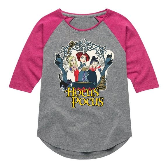 Hocus Pocus Spells - Toddler And Youth Girls Raglan Graphic T-Shirt