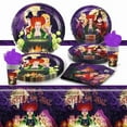 thumbnail image 1 of Hocus Pocus Tableware Set Cups Kit Birthday Plates Party Supplies Decorations Disposable Dinnerware, 1 of 7
