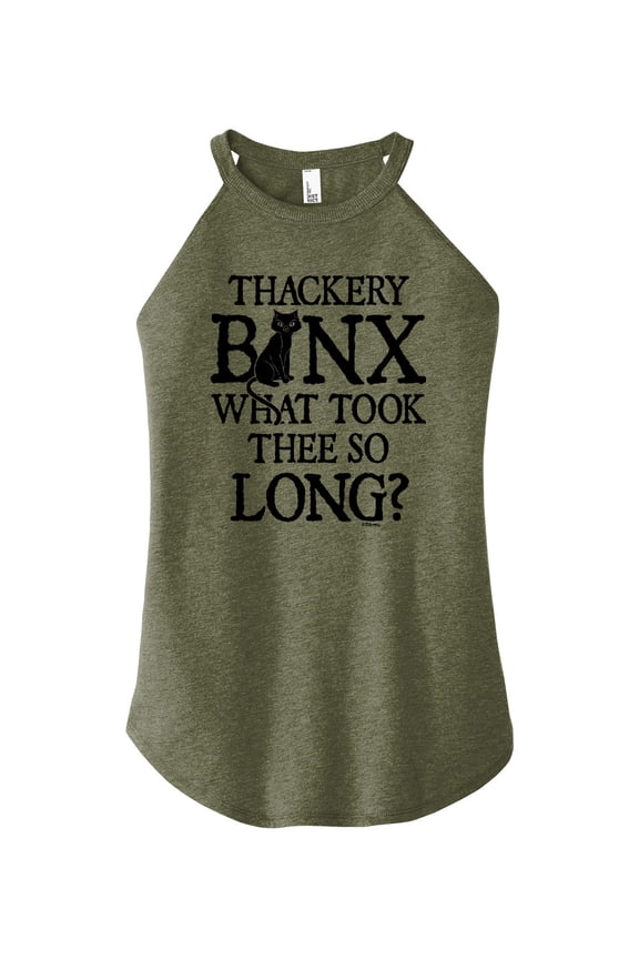 - Thackery Binx What Took Thee so Long? - Juniors High Neck Tank Top