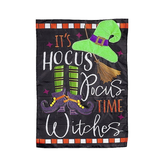 Hocus Pocus Time Garden Applique Flag