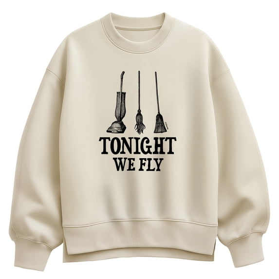 Hocus Pocus - Tonight We Fly - Women's Oversized Fleece Crew Sweatshirt