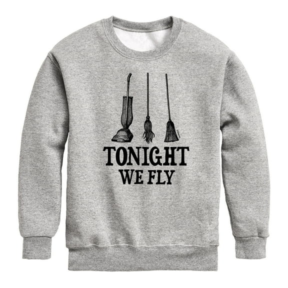 Hocus Pocus - Tonight We Fly - Youth Crewneck Fleece Sweatshirt
