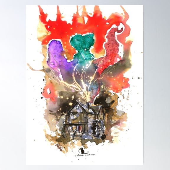 Hocus Pocus Tribute Art Poster Wall Art, Modern Wall Decor For Living Room Bedroom, 24x36 UNFRAMED