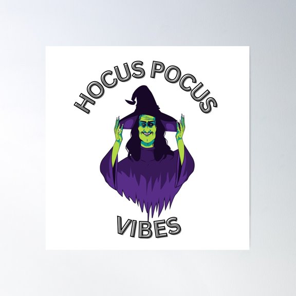 Hocus Pocus Vibes Poster Wall Art, Modern Wall Decor For Living Room Bedroom, 24x24 UNFRAMED