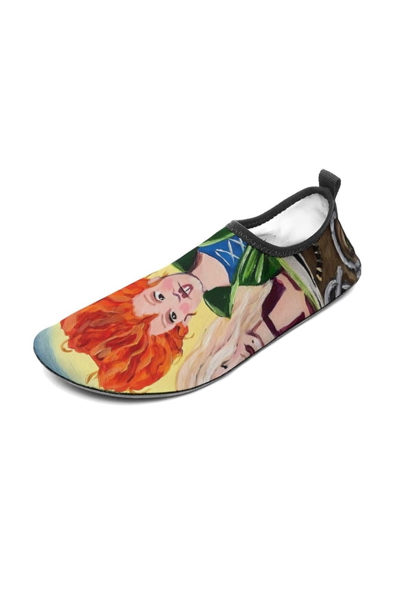 Hocus Pocus Water Shoes Beach Swim Barefoot Quick Dry Aqua Socks, Non-Slip Sporty Water Shoes for Men Women 11/12women,9/10men