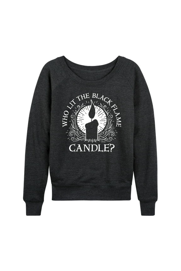 - Who Lit Black Flame Candle - Women's Lightweight French Terry Long Sleeve Shirt