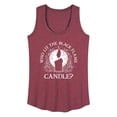thumbnail image 1 of Hocus Pocus - Who Lit The Back Flame Candle - Women's Racerback Tank Top, 1 of 5