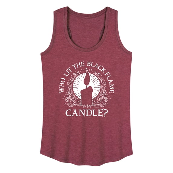 Hocus Pocus - Who Lit The Back Flame Candle - Women's Racerback Tank Top
