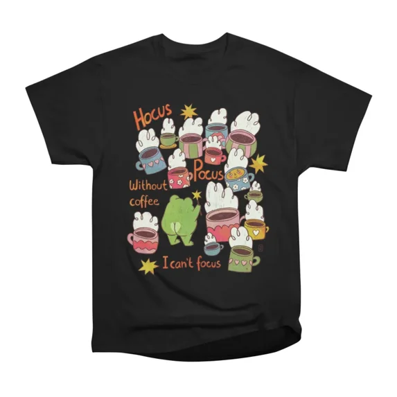 Hocus Pocus Without Coffee I Cant Focus Frog T-Shirt Tee Gift For Him Merch For Her Appare