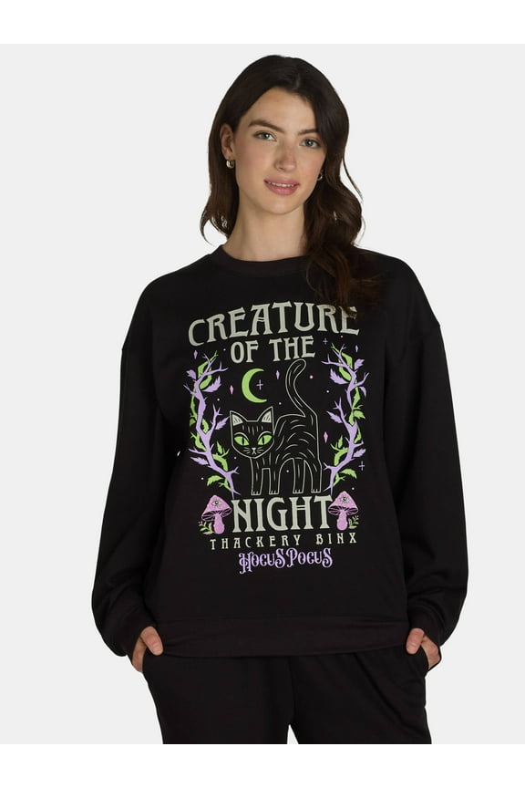 Hocus Pocus Women’s Graphic Print Sweatshirt, Sizes XXS-XXL