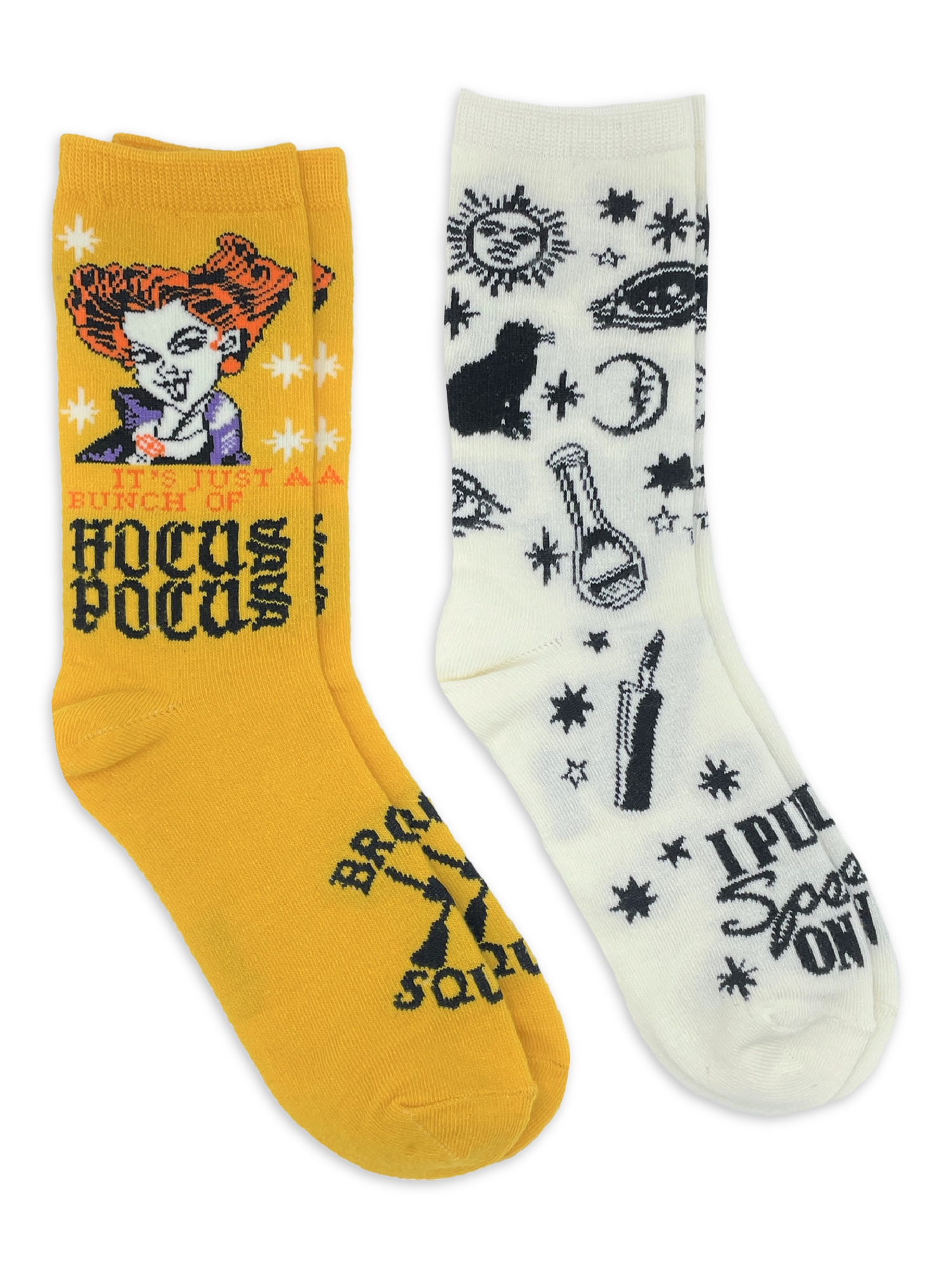 Hocus Pocus Women's Halloween Crew Socks, 2-Pack, Size 4-10 - image 1 of 7