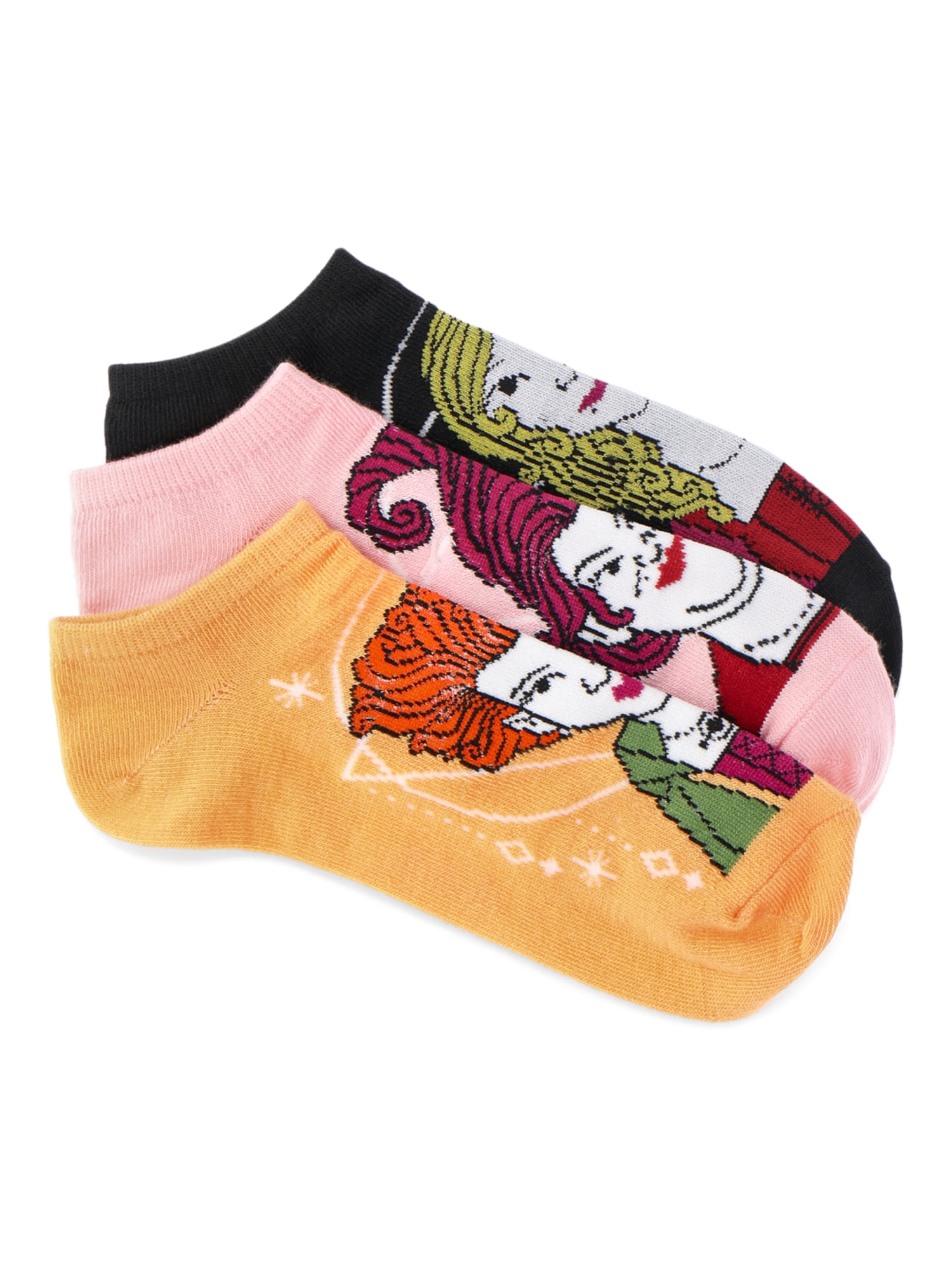 Hocus Pocus Women’s Halloween No-Show Socks, 3-Pack, Size 4-10