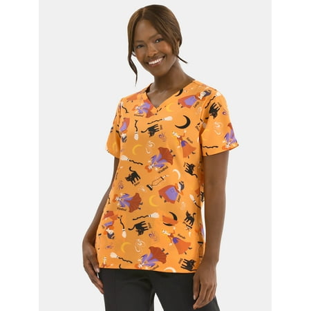 Hocus Pocus Women's Graphic Scrub Top, Sizes S-3XL