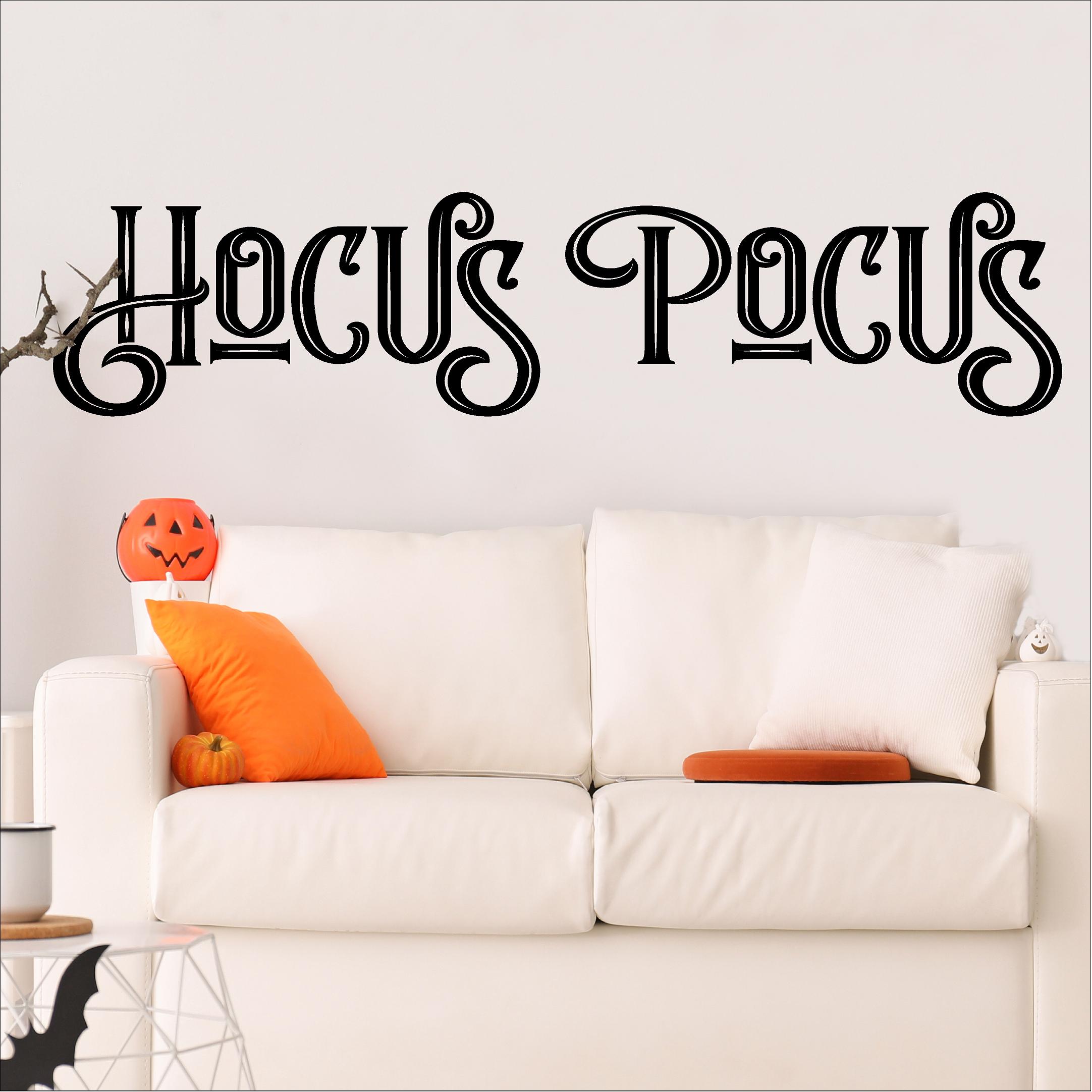 Hocus Pocus (hollow) Halloween Decals Vinyl Lettering Witch Wall Decal ...