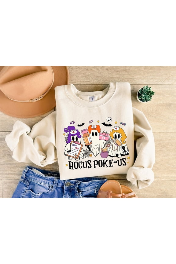 Hocus Poke-us Witch Nurse season Shirt, Medical Lab Tech season Shirt, ER Crew Shirt, Spooky Health Professional Shirt, Hocus Poke-us All Size S-5Xl