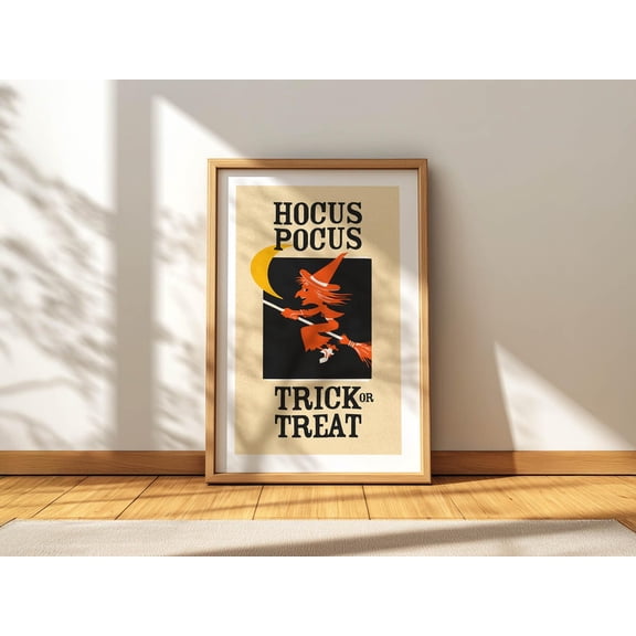 Hocus Witch Fall Kitchen Wall Art, Unframed Paper Print Size 8x12