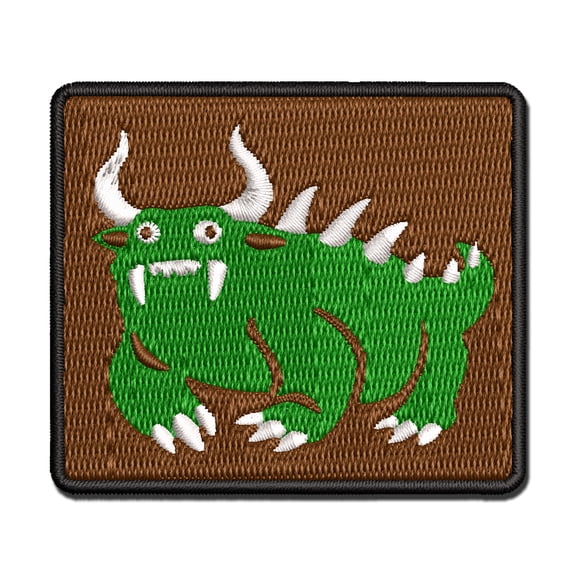 Hodag American Folklore Monster Applique Multi-Color Embroidered Iron-On Patch - 2.0 Inch Mini