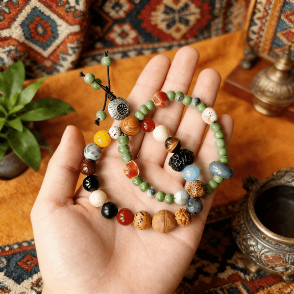 Hodao Bohemian Style Exquisite Multi - Colored Mixed Beads Artisan Bracelet