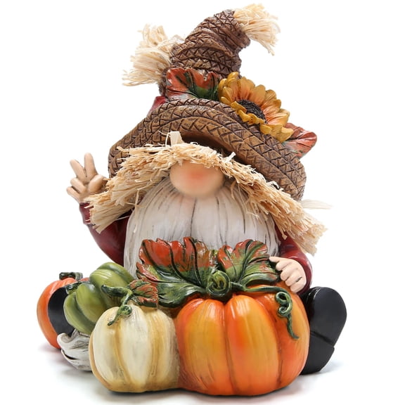 Hodao Fall Thanksgiving Pumpkin Gnomes Decorations Handmade Swedish Tomte Elf for Fall Decor Gift - Thanksgiving Party Home Gnomes Decor - Autumn Gifts Y102