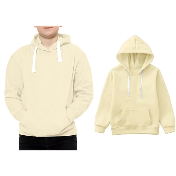 Hoddies Beige Hooded Long Sleeve Pullover Tops Winter Clothes r Boy Clothes 4-5 Years Boys Girls Fashion