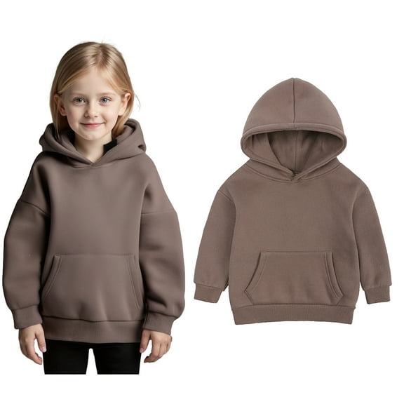 Hoddies Brown Hoodies Casual Long Sleeve Sweatshirts Jackets Fall Clothes Size 4-5 Years Girls Clothes Boys Girls Fashion