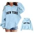 thumbnail image 1 of Girls Hoodies Kids City Name Letter Print Blue Hoodie Lightweight Long Sleeve Hoodies Fall Winter Clothes 3T Toddler Girl Clothes, 1 of 5